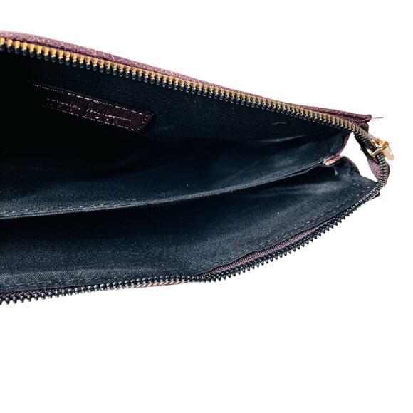 Nicole Miller Brown Logo Crossbody & Earbud Case - Picture 5 of 8